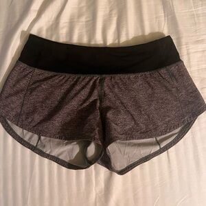 Lululemon gray and black womens shorts